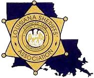 Louisiana Sheriff's Association badge on blue Louisiana