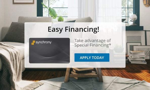 Synchrony Display Asset providing an "Apply Today" button for Synchrony Financing